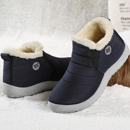 Men's stylish casual outdoor boots with fur lining