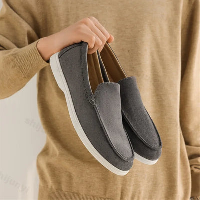 Men’s Loafers – Suede Feel – Slip-On Design – Cushioned Insole – Non-Slip Sole