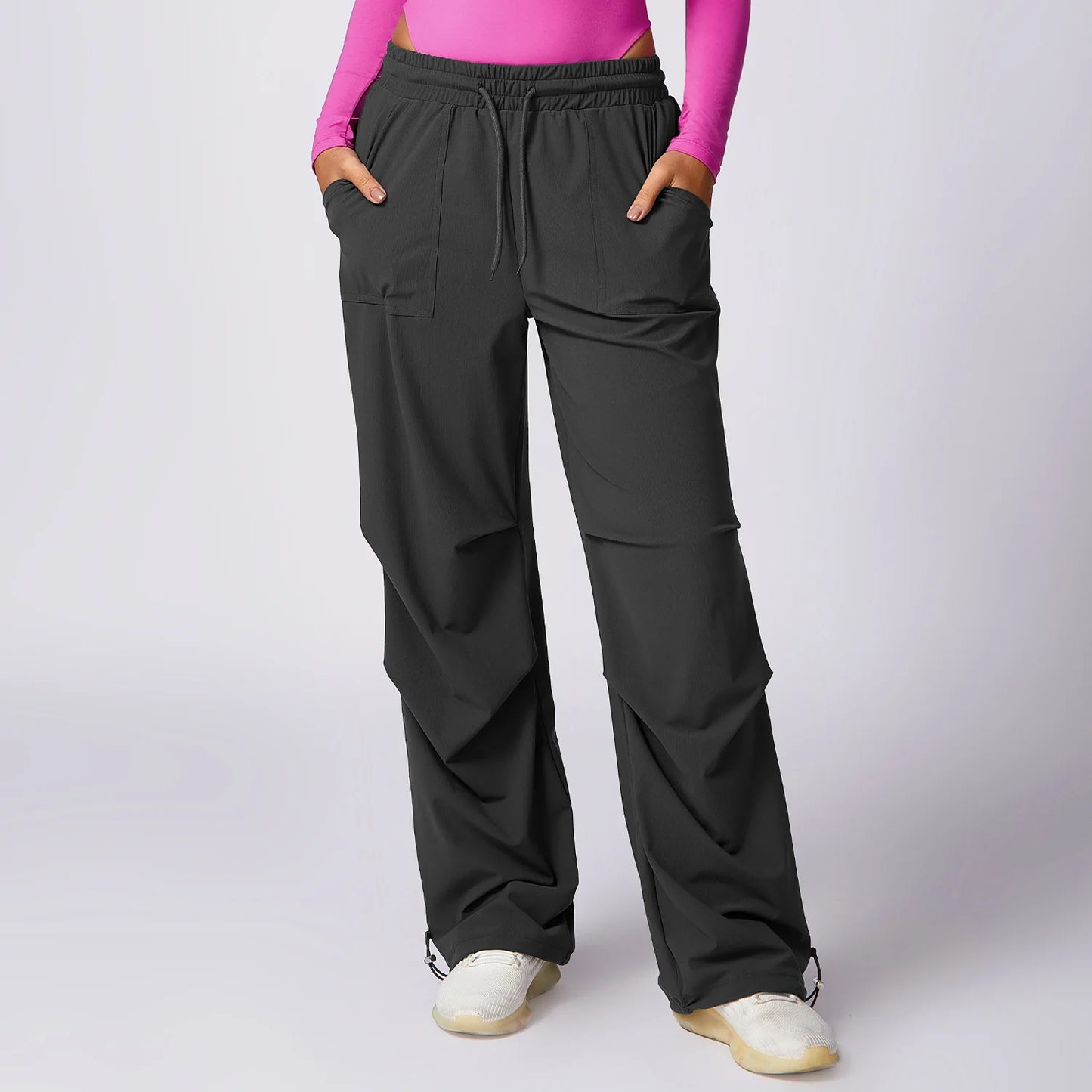 Women's quick drying pants with elastic waistband and pockets