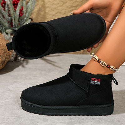 Women’s Ankle Boots – Suede Look – Fleece Lined – Supportive Sole – Casual Comfort