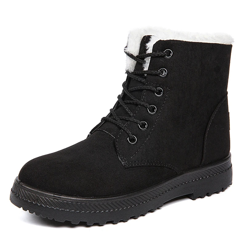 Lace-up women’s boots with thick sole