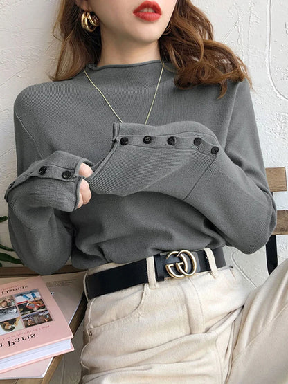 Women's knitted turtleneck sweater