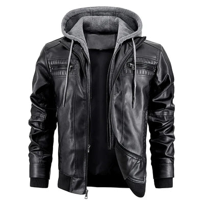 Men's jacket with detachable hood