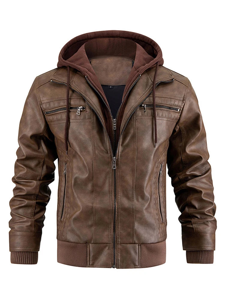 Men's jacket with detachable hood