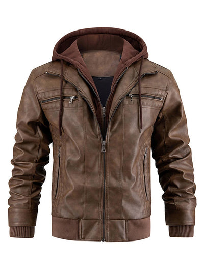 Men's jacket with detachable hood