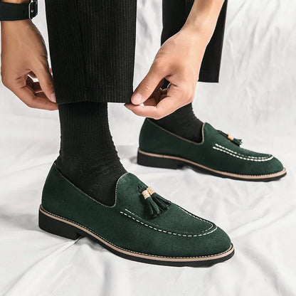 Men’s Moccasins – Suede – Tassel Detail – Classic Fit – Smart Casual Versatile Shoes