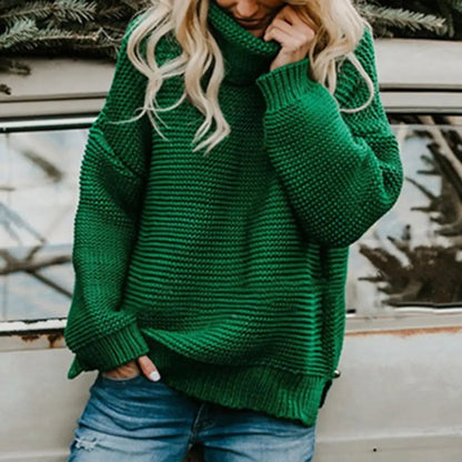 Women's loose roll-neck sweater