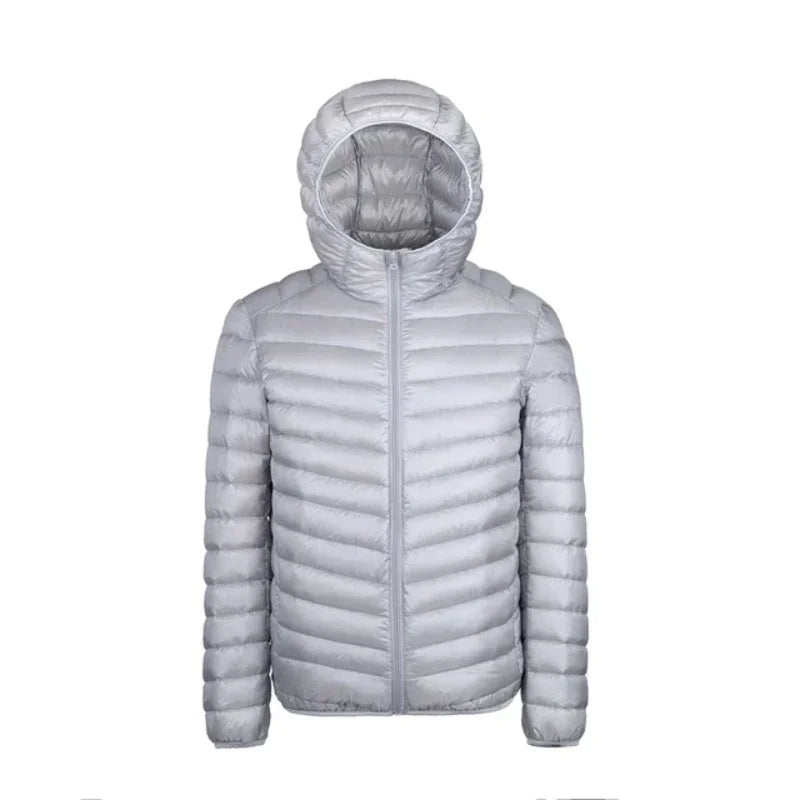 Men's hooded winter down jacket