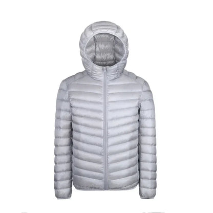 Men's hooded winter down jacket