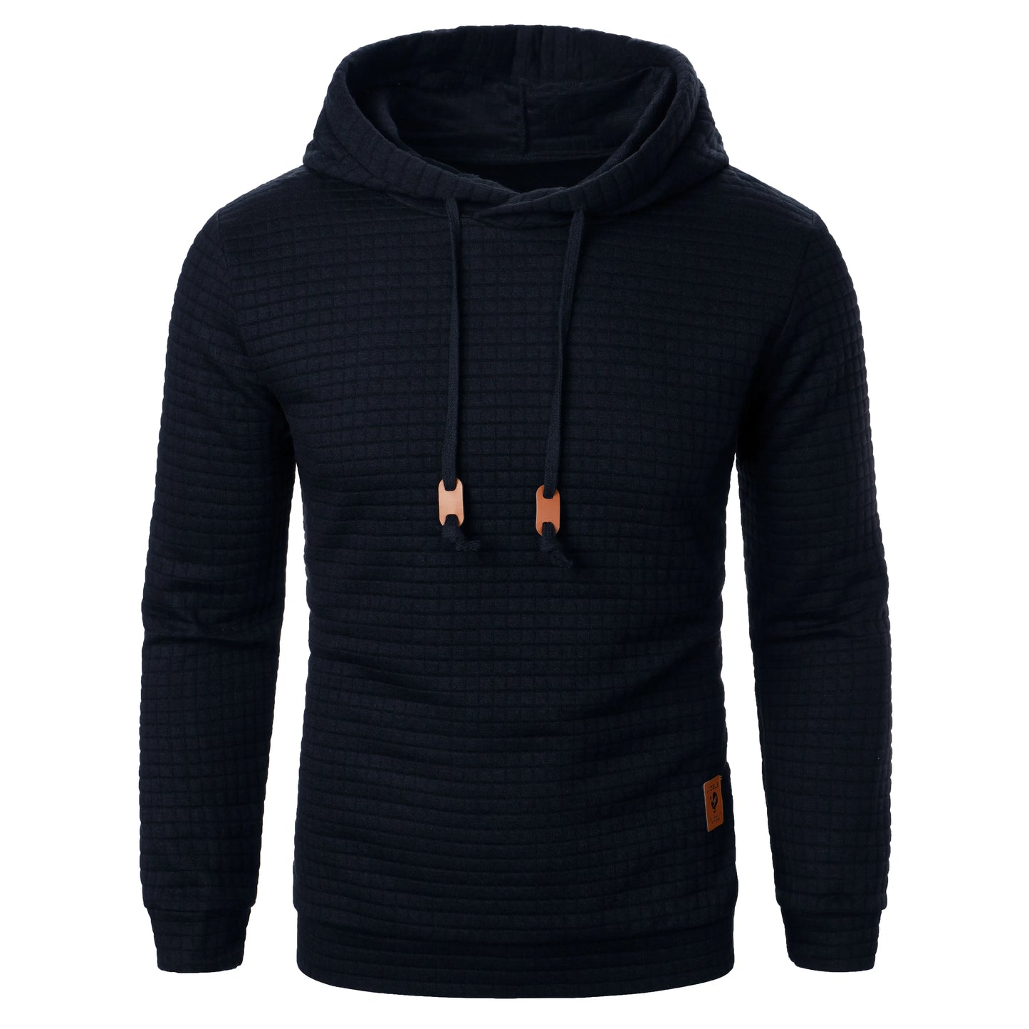 Men's casual check pattern hoodie sweatshirt