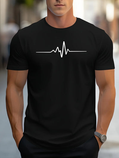 Men’s Slim Fit T-Shirt – Soft Knit – Crew Neck – Short Sleeve – Graphic Chest Print