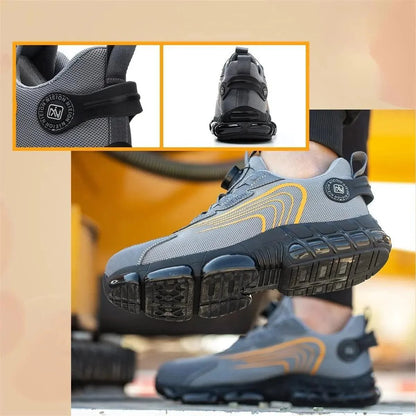 Work Safety Shoes with Rotating Buckle for Men