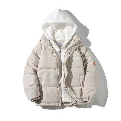 Oversized women's parka with hoodie