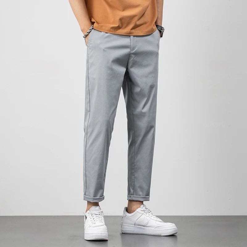 Men’s Chino Trousers – Relaxed Fit – Lightweight Cotton – Full Length – Casual Style