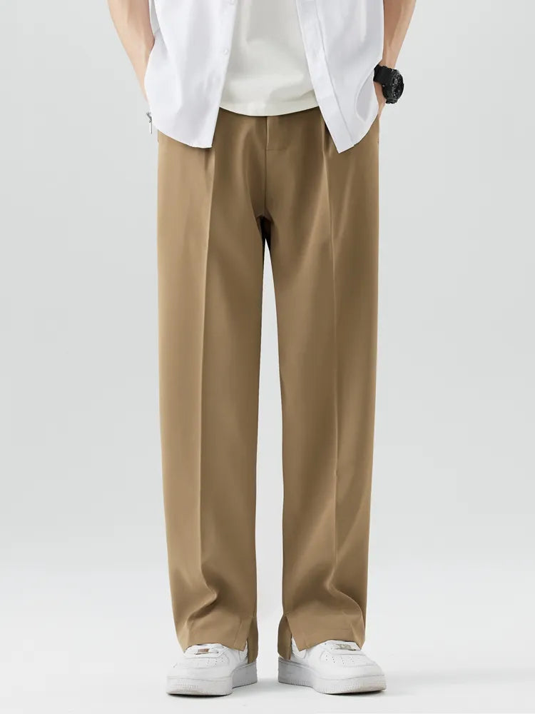Men’s Trousers – Straight Leg – Relaxed Fit – Soft Breathable Fabric – Full Length