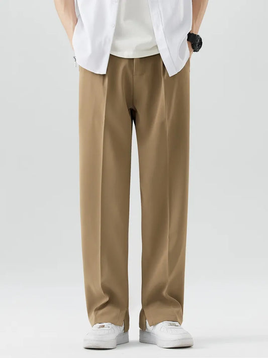 Men’s Trousers – Straight Leg – Relaxed Fit – Soft Breathable Fabric – Full Length