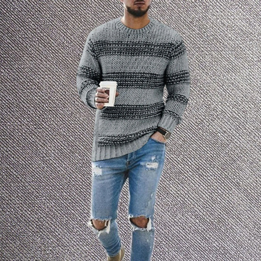 Men's knitted striped sweater