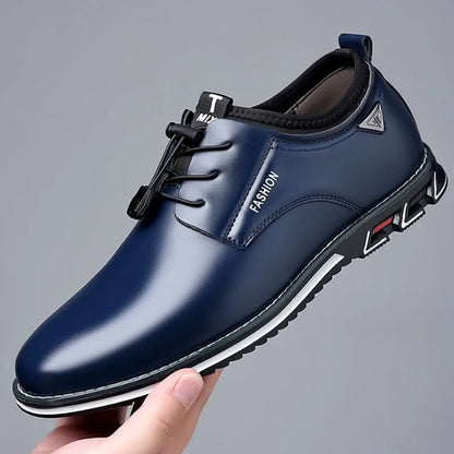 Men's casual lace-up shoes with pointed toe