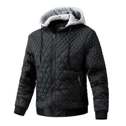 Men's windproof jacket with detachable hood