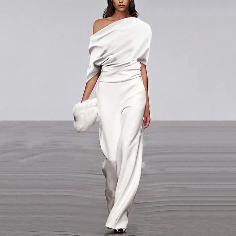 Elegant Spring Jumpsuit with Single-Breasted Neckline