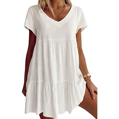 Lightweight Women's Dress - Short Sleeve Summer Dress