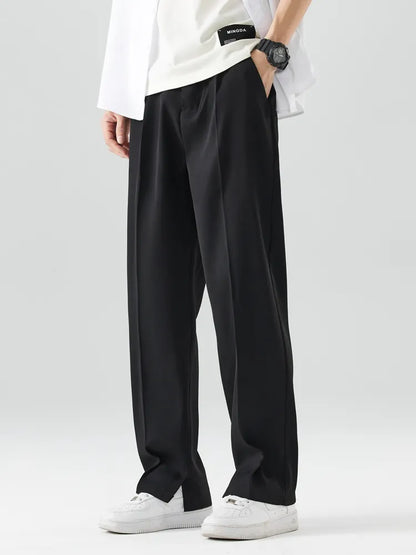 Men’s Trousers – Straight Leg – Relaxed Fit – Soft Breathable Fabric – Full Length