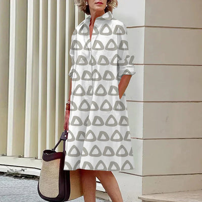 Elegant Polyester Mid-Length Knee-Length Dress