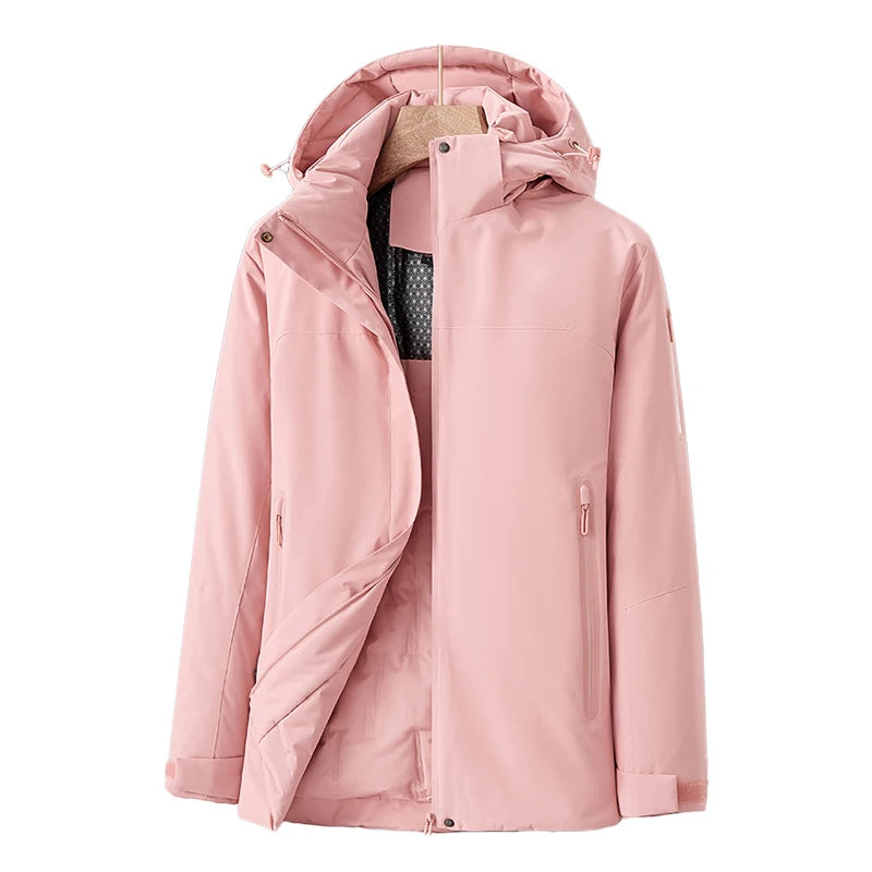 Hooded winter coat for women