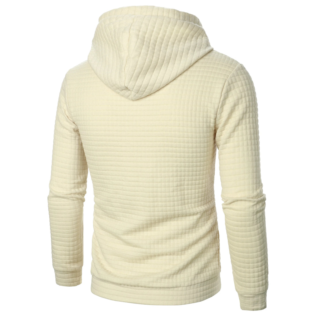 Heren herfst/winter hoodie sweatshirt met jacquard ruitpatroon