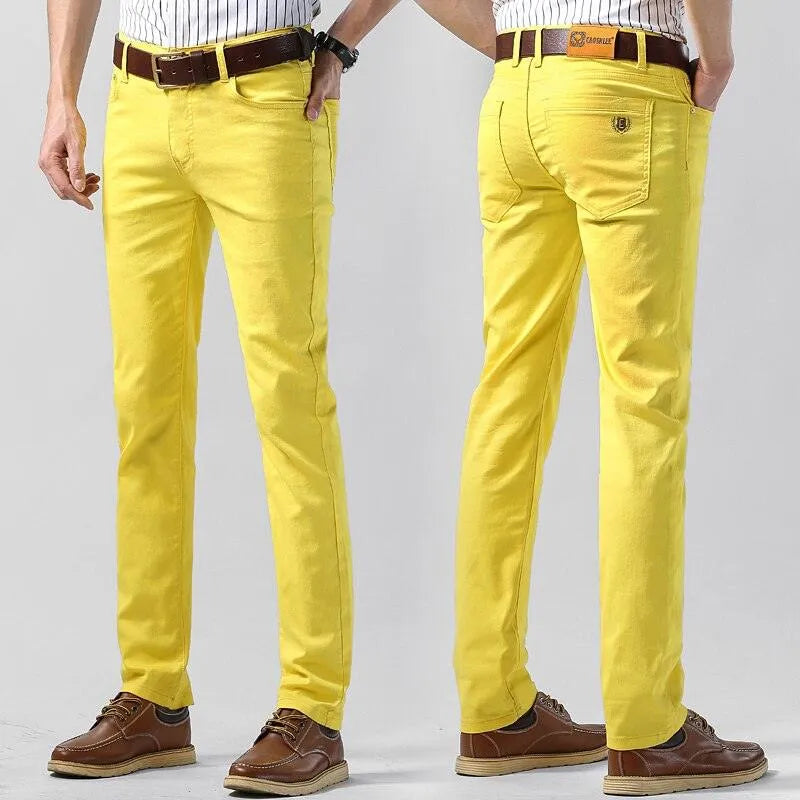 Men’s Slim-Fit Trousers - Breathable Cotton - Tailored Modern Look - Versatile Wear