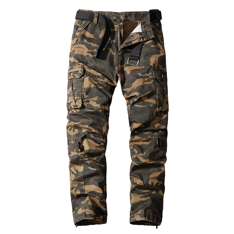 Men's tactical cargo pants with multiple pockets