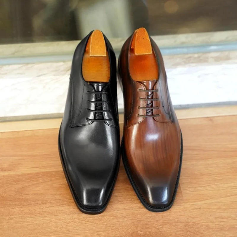Men's Oxford Shoes - Closed Lacing - Formal Dress Shoes