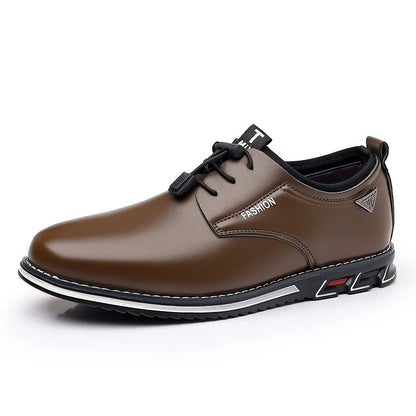 Men's casual lace-up shoes with pointed toe