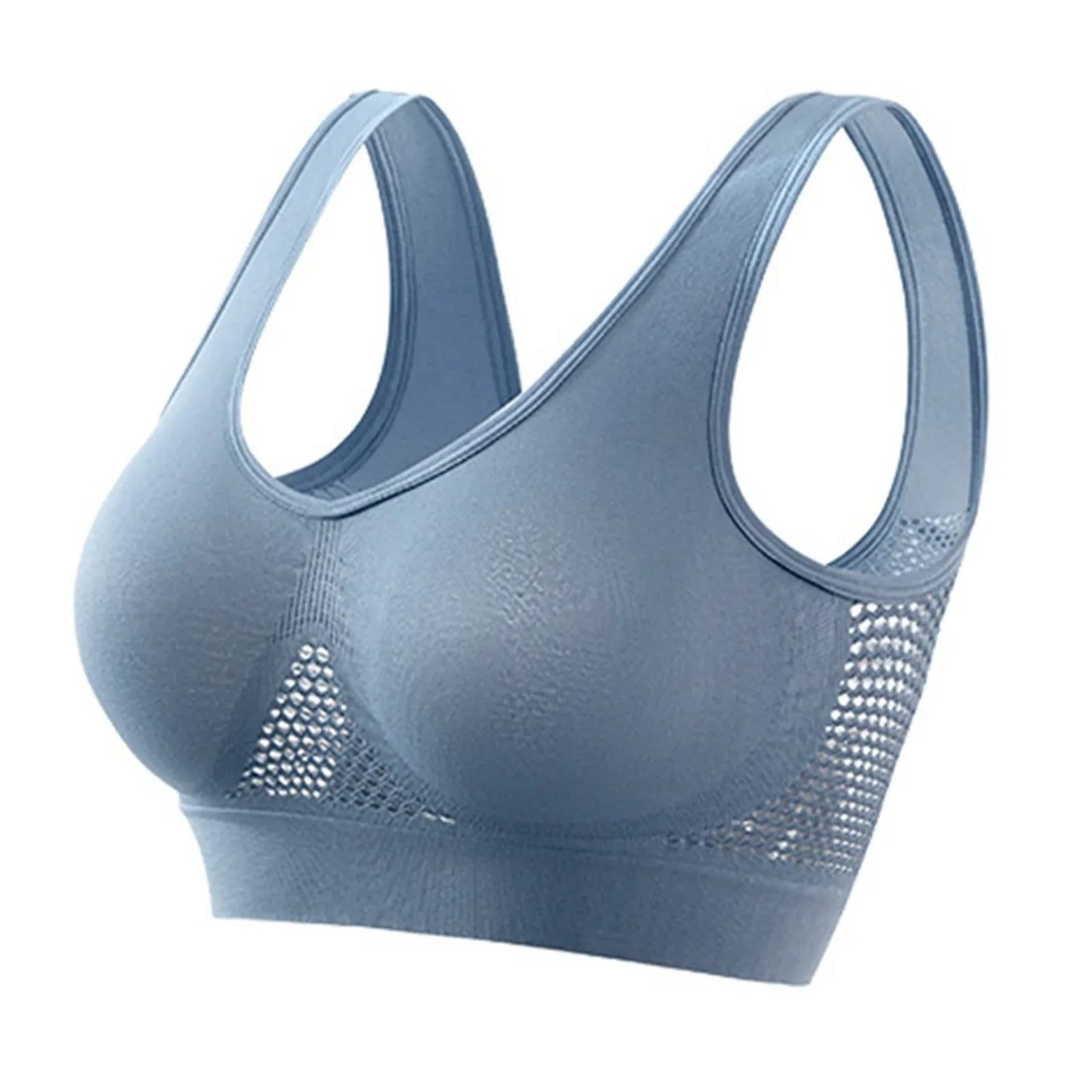 Women’s Sports Bra – High Support – Racerback – Breathable Mesh – Seamless Fit