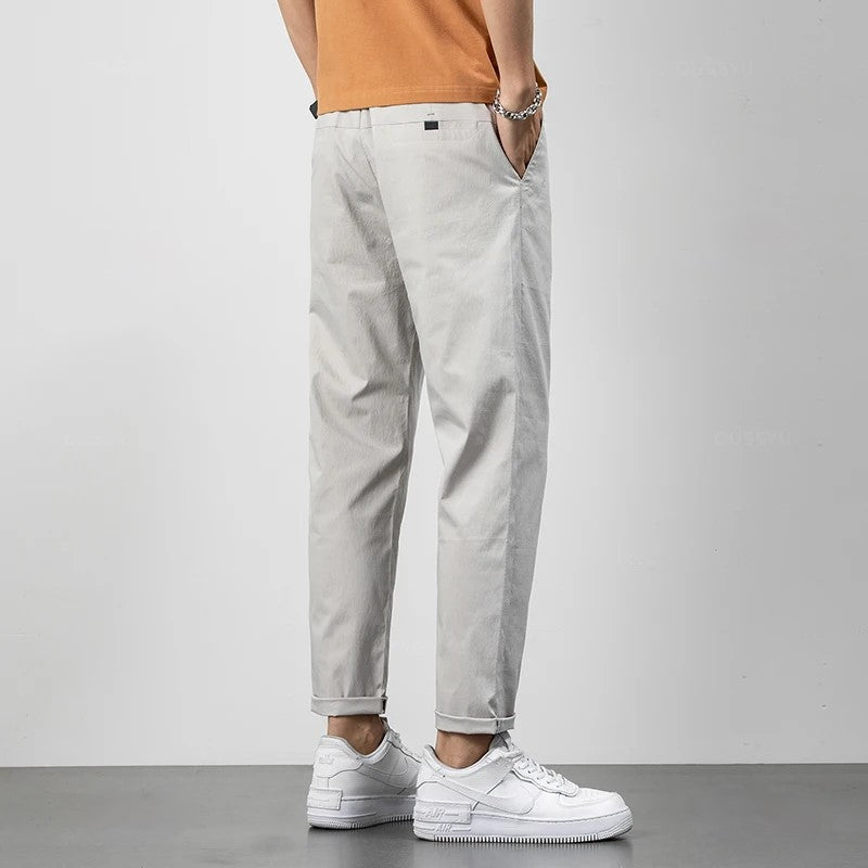 Men’s Chino Trousers – Relaxed Fit – Lightweight Cotton – Full Length – Casual Style