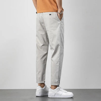 Men’s Chino Trousers – Relaxed Fit – Lightweight Cotton – Full Length – Casual Style