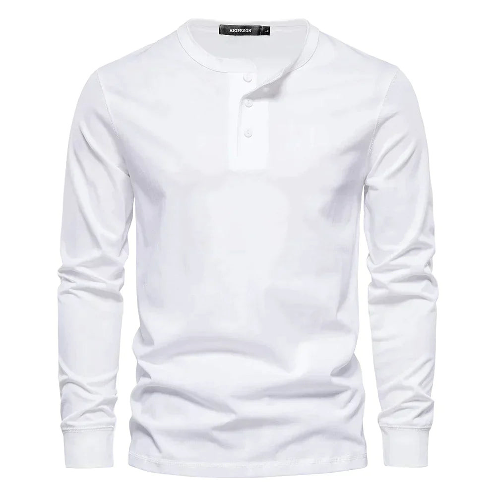 Men’s long sleeve collarless t-shirt