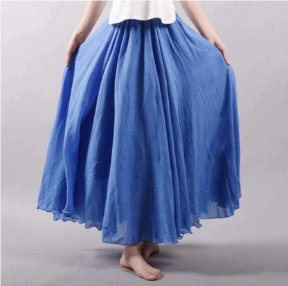 Elegant Maxi Skirt for Women – Flowy High-Waist Design