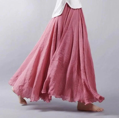 Elegant Maxi Skirt for Women – Flowy High-Waist Design