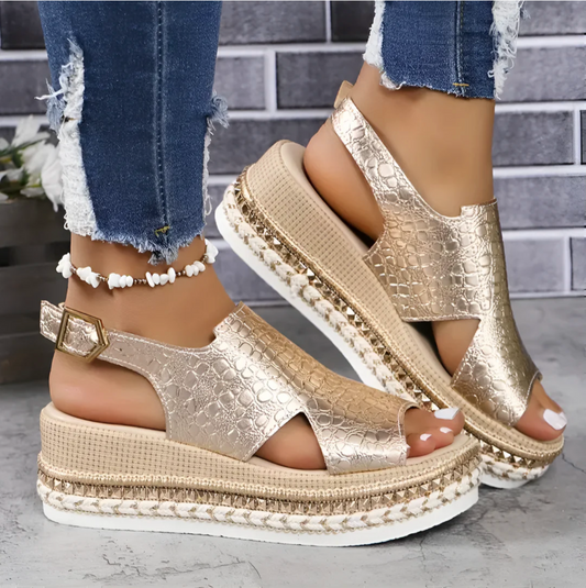 Women’s Platform Sandals – Orthopedic Support – Slingback Strap