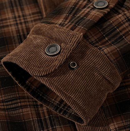 Men's stripe flannel jacket