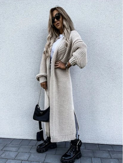 Long sleeve knitted cardigan for women