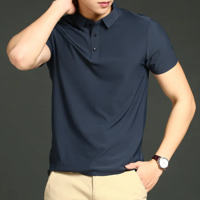 Men’s Polo Shirt – Slim Fit – Short Sleeve – Luxury Fabric – Modern Casual Style