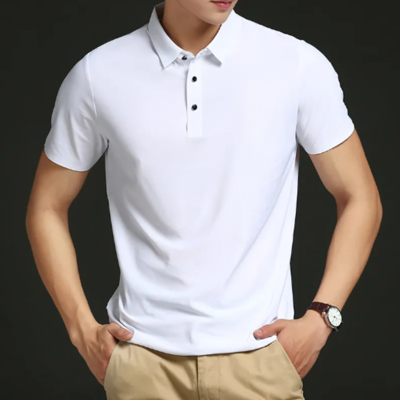 Men’s Polo Shirt – Slim Fit – Short Sleeve – Luxury Fabric – Modern Casual Style