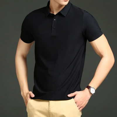 Men’s Polo Shirt – Slim Fit – Short Sleeve – Luxury Fabric – Modern Casual Style
