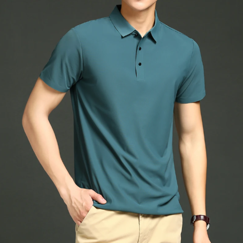 Men’s Polo Shirt – Slim Fit – Short Sleeve – Luxury Fabric – Modern Casual Style