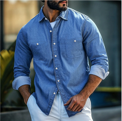 Erwin | Slim Fit Denim Shirt with Sustainable Design