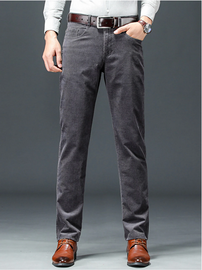 Men's Trousers Slim Fit Winter Stretch Luxury Classic Style