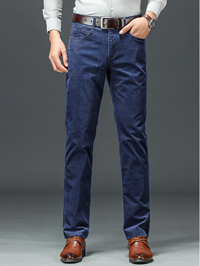 Men's Trousers Slim Fit Winter Stretch Luxury Classic Style