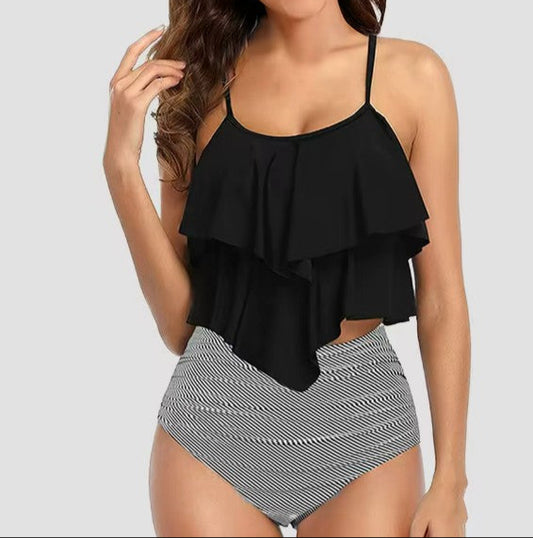 Women’s Tankini Set – Flowy Fit – Empire Waist – Scoop Neck – Breathable Blend